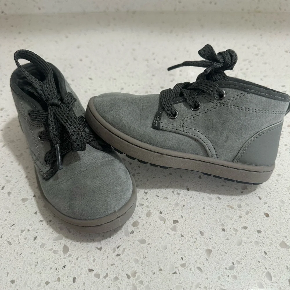 Carter's Kids Gray Boots with Black Laces